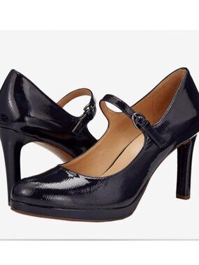 Naturalizer Patent Leather Mary Jane Heels in Black